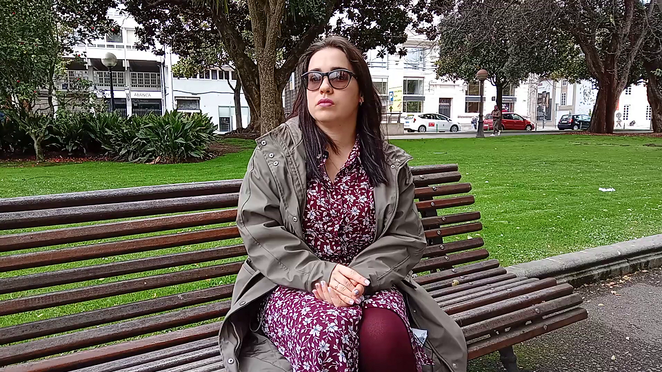 Liser Rodríguez, en el parque Méndez Nuñez, A Coruña